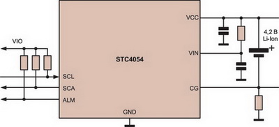 Схема включения STC3105 