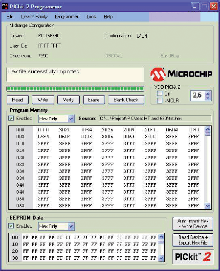 Программа «RICkit2 Programmer»